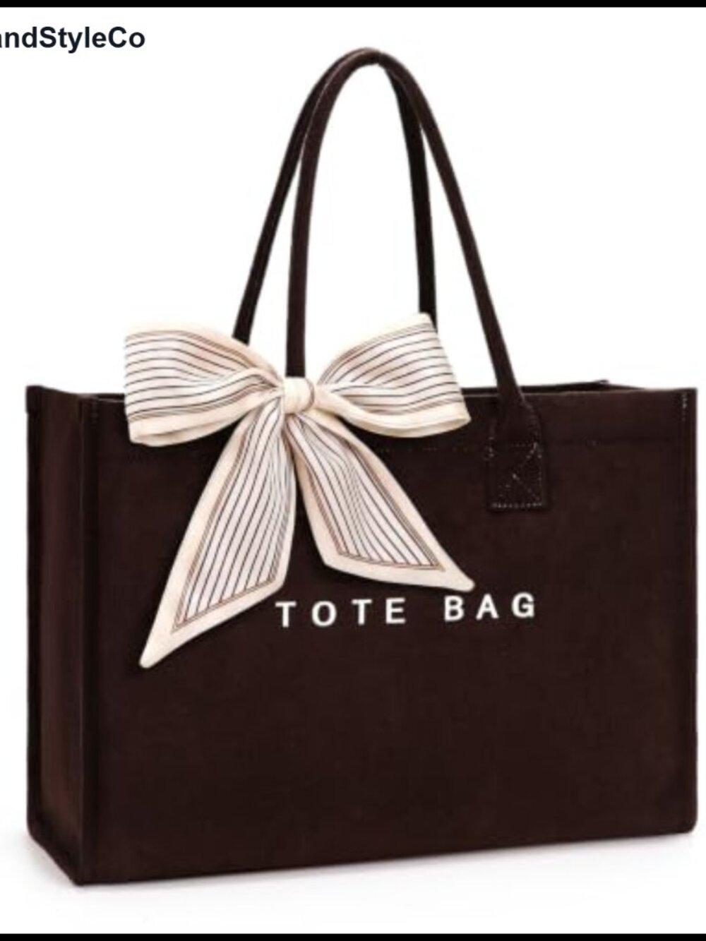 Large Faux Suede Tote Bag Shoulder Bag Top Handle Fits 16in Laptop